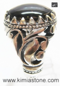 انگشتر نقره کوارتز دودی اسموکی کوارتز انگشتر باف کات کوارتز Smoky Quartz