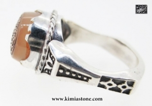 انگشتر عقیق یمنی با حکاکی آیه"ومن یتق الله"