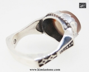 انگشتر نقره  با حکاکی آیه ومن یتق الله عکس انگشتر عقیق یمنی انگشتر مردانه انگشتر زنانه رکاب نقره