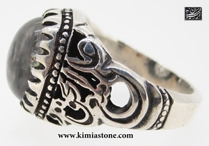 انگشتر دُر نجف ( کریستال کوارتز) رکاب نقره مردانه