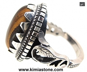 انگشتر نقره چشم ببر (تایگر)