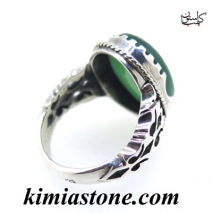 خرید انگشتر نقره عقیق سبز \