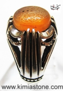 انگشتر نقره با نگین عقیق اصل یمنی حکاکی آیه و من یتق الله  خرید اینترنتی