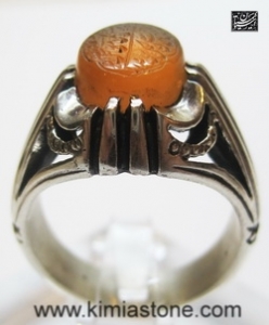 انگشتر نقره با نگین عقیق اصل یمنی حکاکی آیه و من یتق الله  خرید اینترنتی