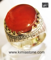 انگشتر  عقیق یمن سرخ