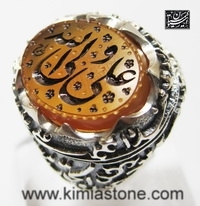 انگشتر نقره عقیق یمنی خطی