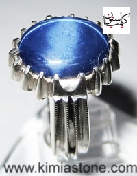 خرید انگشتر نقره دست ساز یاقوت استار یاقوت کبود ستاره ای