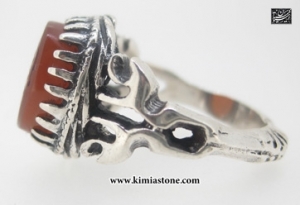 انگشتر نقره،عقیق یمنی،حکاکی 14 معصوم