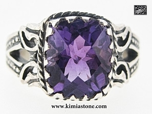 #انگشتر_نقره_سنگ_امیتیست_آمیتیست_amethyst