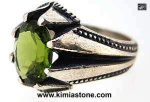 انگشتر نقره زبرجد ( پریدوت )  Peridot