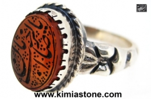 انگشتر نقره،عقیق خطی، یا صاحب الزمان عج