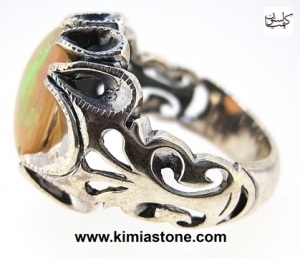 انگشتر نقره اوپال آتشین Fire Opal