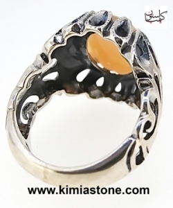 خرید انگشتر نقره اوپال آتشین Fire Opal