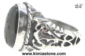 انگشتر عقیق مشکی (الملک لله)