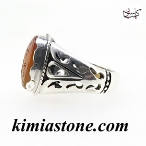 انگشتر عقیق یمنی حکاکی العزه لله