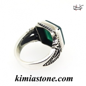 انگشتر نقره عقیق سبز یا حکاکی فاطمه الزهرا