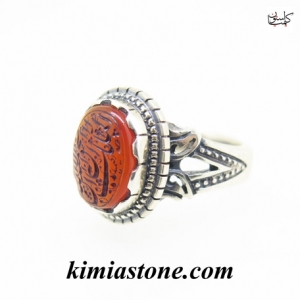 انگشتر نقره عقیق یمنی حکاکی نفیس دستی